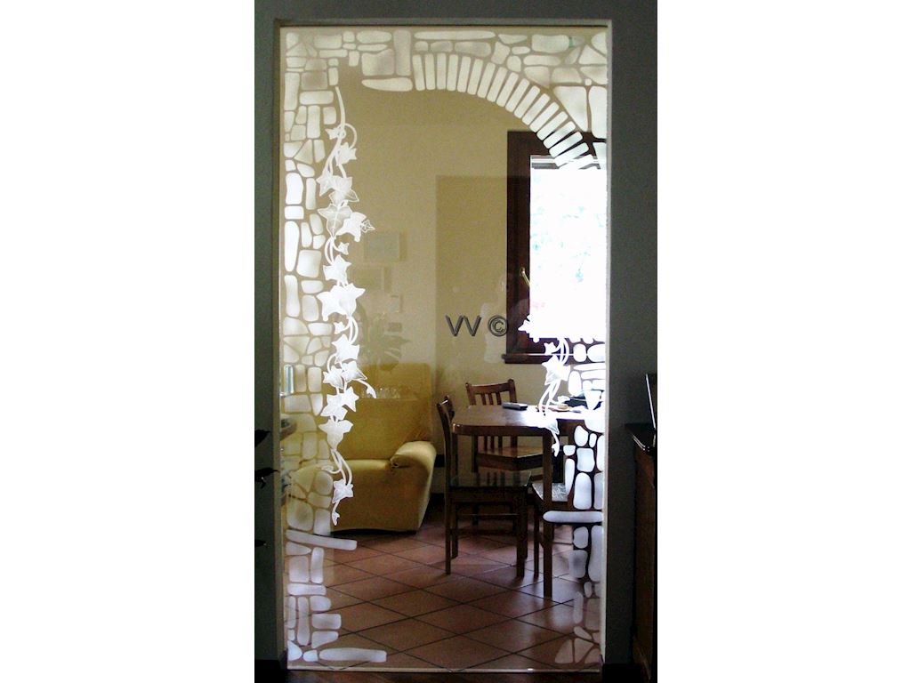 Edera con sassi porte in vetro vetri d'arredo vetreria ...