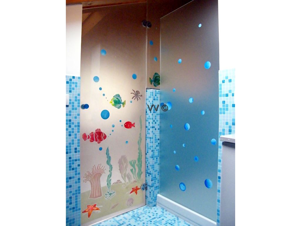 Acquario porte in vetro vetri darredo vetreria valsecchi mario Vetro satinato colorato