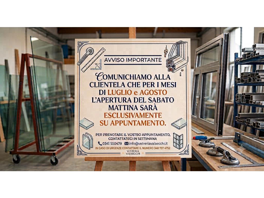 AVVISO PER LUGLIO E AGOSTO